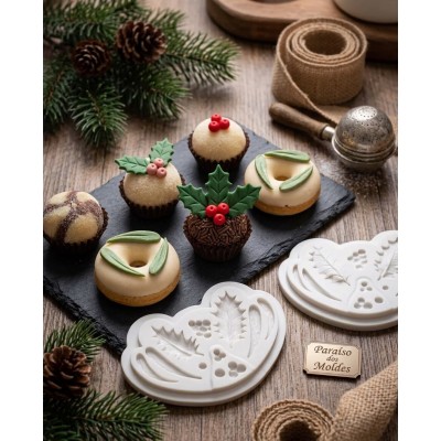 Molde de Silicone para Confeitaria e Biscuit Visco De Natal - 991