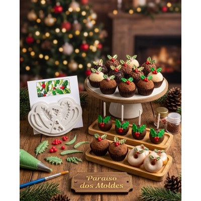 Molde de Silicone para Confeitaria e Biscuit Visco De Natal - 991