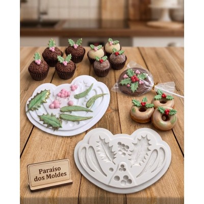 Molde de Silicone para Confeitaria e Biscuit Visco De Natal - 991