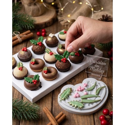 Molde de Silicone para Confeitaria e Biscuit Visco De Natal - 991