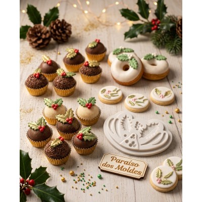 Molde de Silicone para Confeitaria e Biscuit Visco De Natal - 991