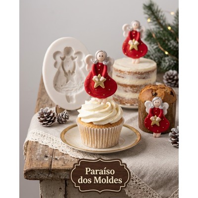 Molde de Silicone para Confeitaria e Biscuit Anjinha 1051
