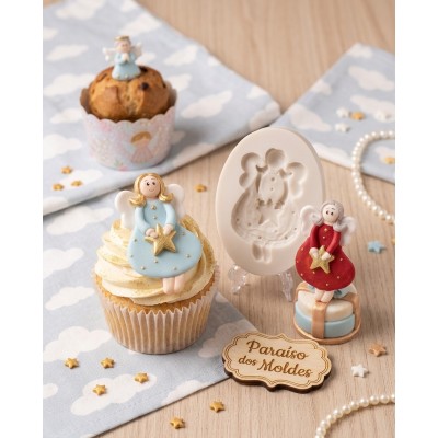 Molde de Silicone para Confeitaria e Biscuit Anjinha 1051