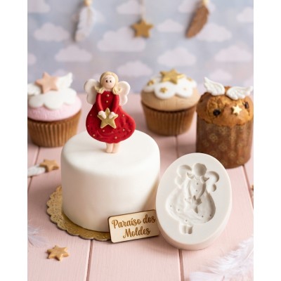 Molde de Silicone para Confeitaria e Biscuit Anjinha 1051