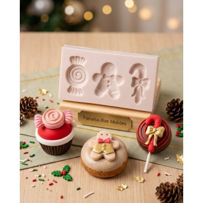 Molde de Silicone Bengala Gingerbre E Bengala - 1063