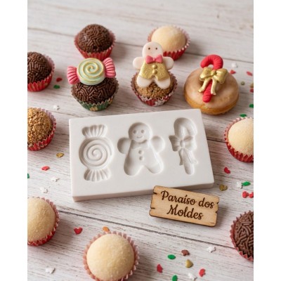 Molde de Silicone Bengala Gingerbre E Bengala - 1063