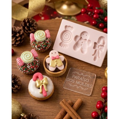 Molde de Silicone Bengala Gingerbre E Bengala - 1063