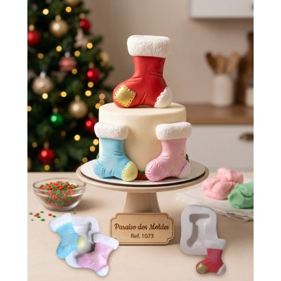 Molde de Silicone Bota Noel Nicolau - 1073