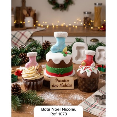 Molde de Silicone Bota Noel Nicolau - 1073