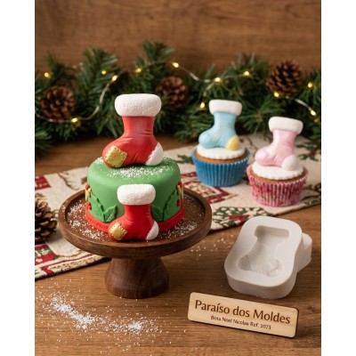 Molde de Silicone Bota Noel Nicolau - 1073