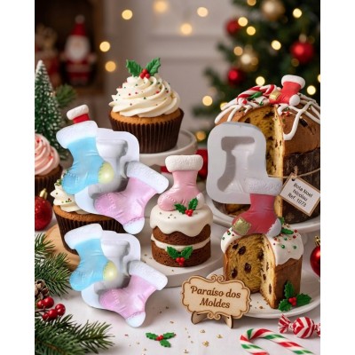 Molde de Silicone Bota Noel Nicolau - 1073