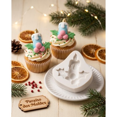 Molde de Silicone Vela Natalina 1629