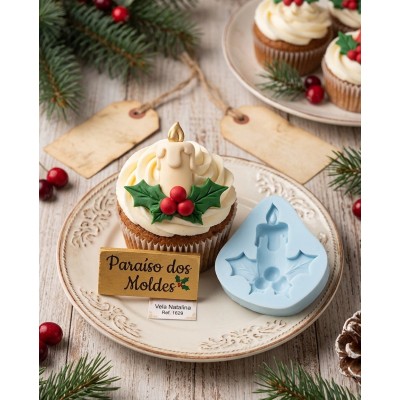 Molde de Silicone Vela Natalina 1629