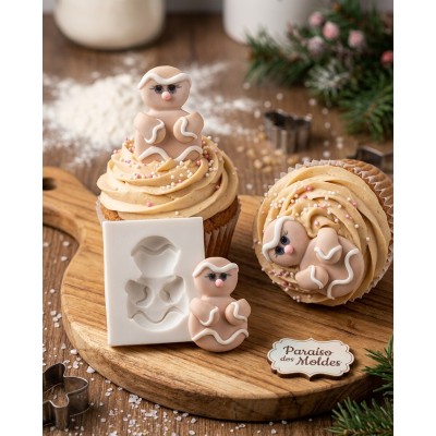 Molde de Silicone Biscoito Ginger Fofinho 1637