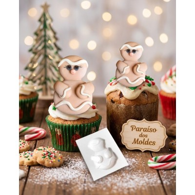 Molde de Silicone Biscoito Ginger Fofinho 1637