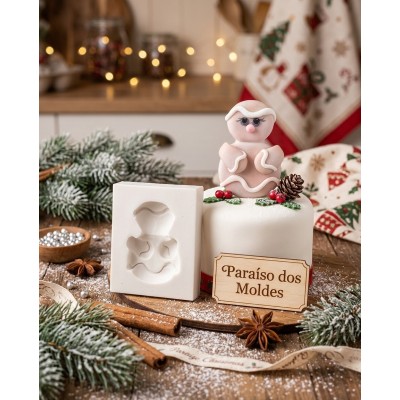 Molde de Silicone Biscoito Ginger Fofinho 1637