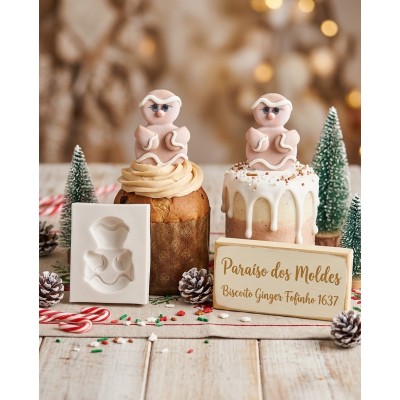 Molde de Silicone Biscoito Ginger Fofinho 1637