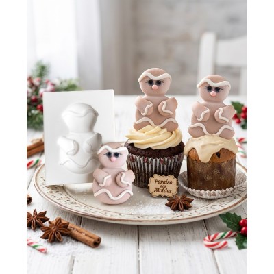 Molde de Silicone Biscoito Ginger Fofinho 1637
