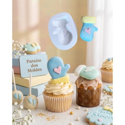 Molde de Silicone Luva Noel Love 1640