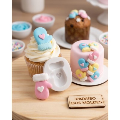 Molde de Silicone Luva Noel Love 1640