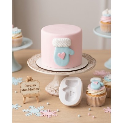 Molde de Silicone Luva Noel Love 1640