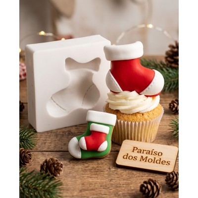 Molde de Silicone Bota de Noel Cute 1641