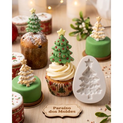 Molde de Silicone Pinheiro Cute 1642