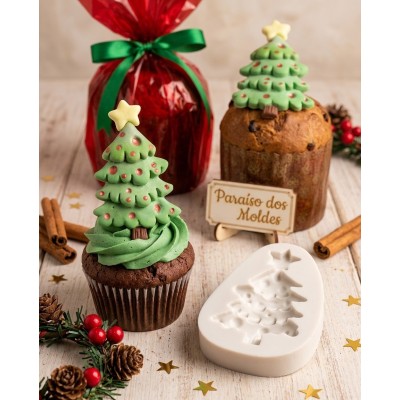 Molde de Silicone Pinheiro Cute 1642