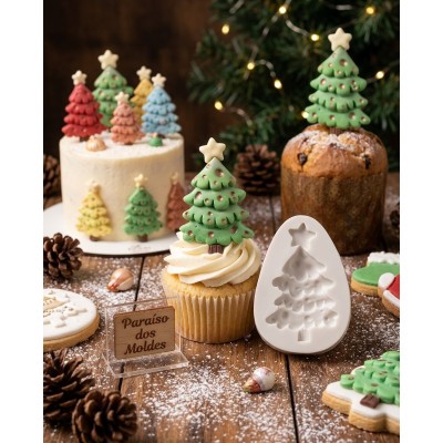 Molde de Silicone Pinheiro Cute 1642