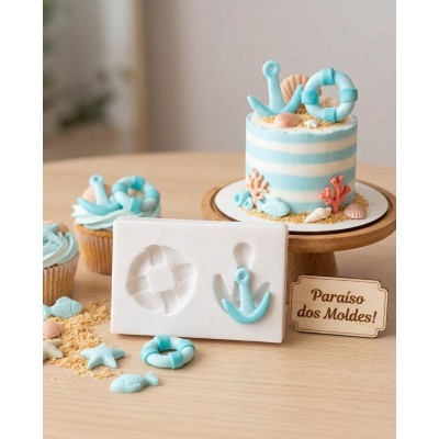 Molde de Silicone Âncora E Boia Mini - 083