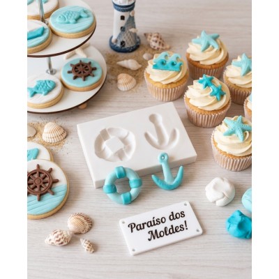 Molde de Silicone Âncora E Boia Mini - 083
