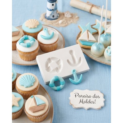 Molde de Silicone Âncora E Boia Mini - 083