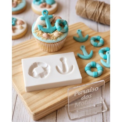 Molde de Silicone Âncora E Boia Mini - 083