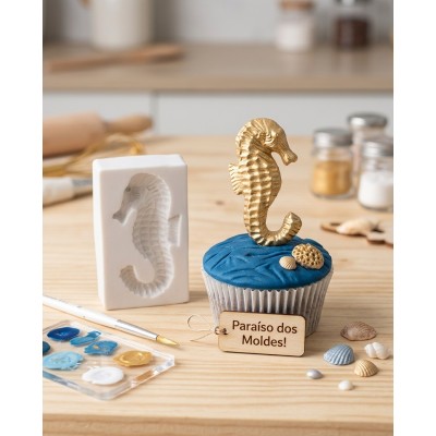 Molde de Silicone Cavalo Marinho Ariel - 074