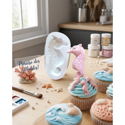 Molde de Silicone Cavalo Marinho Luy - 076