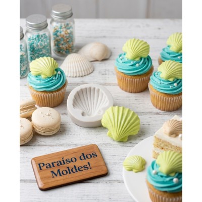 Molde de Silicone Concha De Listra - 077 Confeitaria Biscuit
