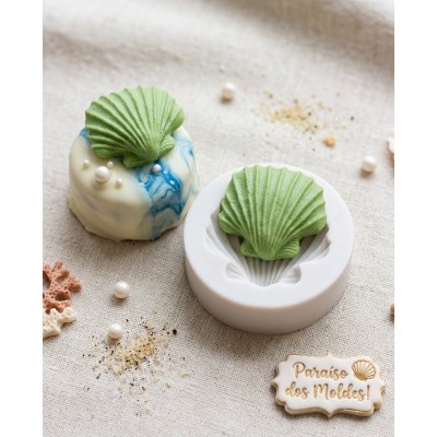 Molde de Silicone Concha De Listra - 077 Confeitaria Biscuit