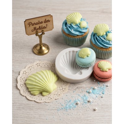 Molde de Silicone Concha De Listra - 077 Confeitaria Biscuit