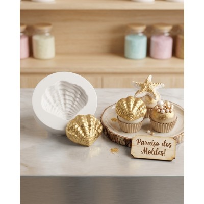Molde de Silicone Concha Ondulada - 078