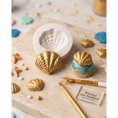 Molde de Silicone Concha Ondulada - 078