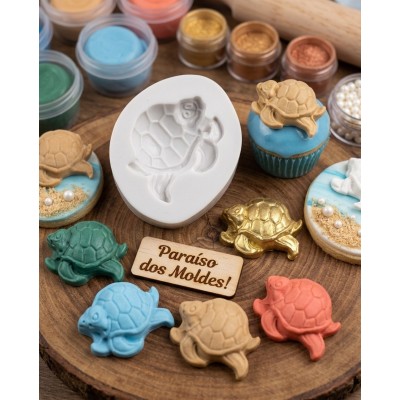 Molde de Silicone Tartaruga de Lado Dolly Gg - 080