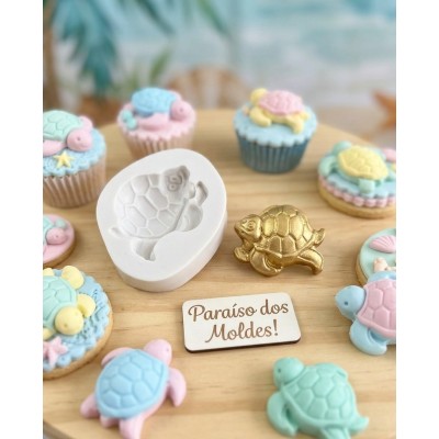 Molde de Silicone Tartaruga de Lado Dolly Gg - 080