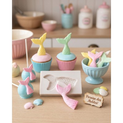 Molde de Silicone Calda Sereia Sofia - 089