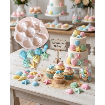 Molde de Silicone Kit De Conchas - 091