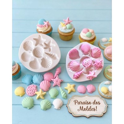 Molde de Silicone Kit De Conchas - 091