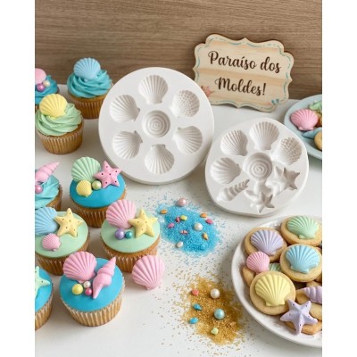 Molde de Silicone Kit De Conchas - 091