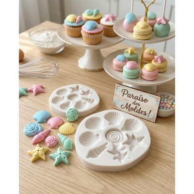Molde de Silicone Kit De Conchas - 091