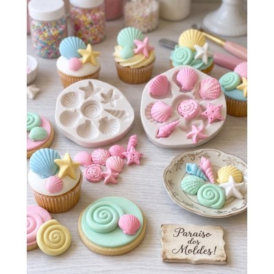 Molde de Silicone Kit De Conchas - 091
