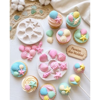 Molde de Silicone Kit De Conchas - 091