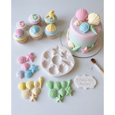 Molde de Silicone Kit De Conchas - 091